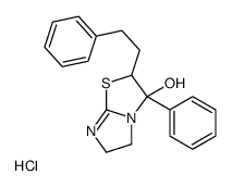 3-phenyl-2-(2-phenylethyl)-5,6-dihydro-2H-imidazo[2,1-b][1,3]thiazol-3-ol,hydrochloride Structure