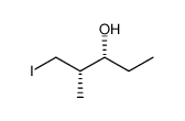 3-Pentanol, 1-iodo-2-methyl-, [R-(R*,S*)] Structure