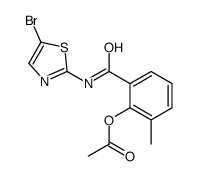 [2-[(5-bromo-1,3-thiazol-2-yl)carbamoyl]-6-methylphenyl] acetate Structure