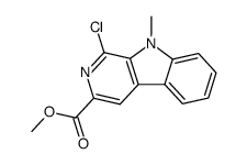 chloro-1 methoxycarbonyl-3 methyl-9 [9H] pyrido[3,4-b]indole结构式