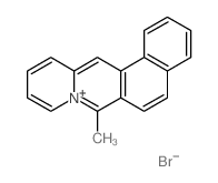 7-methylnaphtho[1,2-b]quinolizin-8-ium,bromide Structure