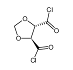 1,3-Dioxolane-4,5-dicarbonyl dichloride, (4R-trans)- (9CI) Structure