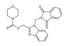 [1-[(1,3-dioxoisoindol-2-yl)methyl]benzimidazol-2-yl]methyl morpholine-4-carbodithioate Structure