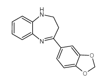 4-苯并[1,3]二氧烷-2,3-二氢-1H-苯并[b][1,4]二氮杂革结构式