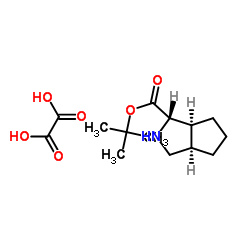 (1S,3aR,6aS)-Octahydrocyclopenta[c]pyrrole-1-carboxylic acid tert-butyl ester oxalate structure