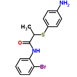 2-[(4-Aminophenyl)sulfanyl]-N-(2-bromophenyl)propanamide结构式