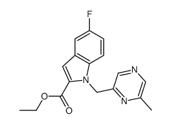 ethyl 5-fluoro-1-[(6-methylpyrazin-2-yl)methyl]-1H-indole-2-carboxylate Structure