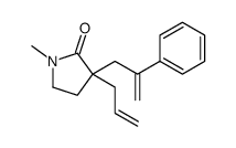 1-methyl-3-(2-phenylprop-2-enyl)-3-prop-2-enylpyrrolidin-2-one结构式