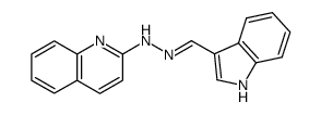 N-[1-(1H-Indol-3-yl)-meth-(Z)-ylidene]-N'-quinolin-2-yl-hydrazine Structure