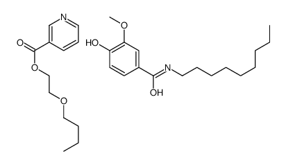 2-butoxyethyl pyridine-3-carboxylate,4-hydroxy-3-methoxy-N-nonylbenzamide结构式