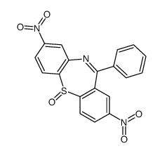 3,8-dinitro-6-phenylbenzo[b][1,4]benzothiazepine 11-oxide结构式