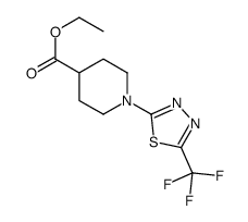 ethyl 1-[5-(trifluoromethyl)-1,3,4-thiadiazol-2-yl]piperidine-4-carboxylate Structure