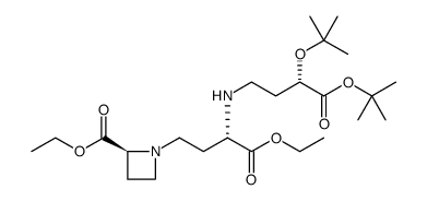 1-Azetidinebutanoic acid, α-[[(3S)-3,4-bis(1,1-dimethylethoxy)-4-oxobutyl]amino]-2-(ethoxycarbonyl)-, ethyl ester, (αS,2S)结构式