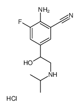 2-amino-3-fluoro-5-[1-hydroxy-2-(propan-2-ylamino)ethyl]benzonitrile,hydrochloride Structure