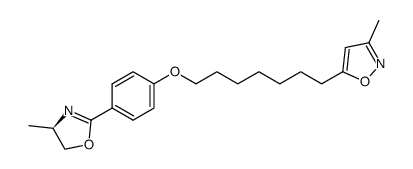 3-Methyl-5-{7-[4-((R)-4-methyl-4,5-dihydro-oxazol-2-yl)-phenoxy]-heptyl}-isoxazole结构式