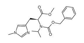 N-α-(carbobenzyloxy)-N-α-isopropyl,N-1(τ)-methyl-L-histidine methyl ester结构式