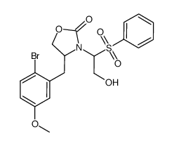 4-(2-bromo-5-methoxybenzyl)-3-[-2-hydroxy-1-(phenylsulfonyl)ethyl]-1,3-oxazolidin-2-one结构式