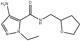 4-amino-1-ethyl-N-(tetrahydrofuran-2-ylmethyl)-1H-pyrazole-5-carboxamide结构式