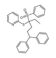 6,6-diphenyl-3-phenylsulphonyl-3-(pyridine-2-thiyl) hexane结构式