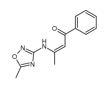 3-(5-methyl-[1,2,4]oxadiazol-3-ylamino)-1-phenyl-but-2-en-1-one结构式