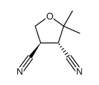 trans-2,2'-dimethyl-3,4-dicyanotetrahydrofuran结构式