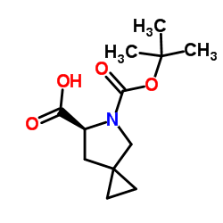 (S)-5-(tert-butoxycarbonyl)-5-azaspiro[2.4]heptane-6-carboxylic acid structure