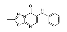 2-Methyl-1,3,4-thiadiazolo(3',2':1,2)pyrimido(5,4-b)indol-5(6H)-one结构式