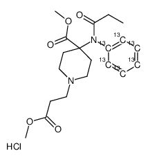 Remifentanil-13C6 Hydrochloride结构式