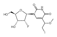 5-(1-methoxy-2-iodoethyl)-2'-fluoro-2'-deoxyuridine Structure