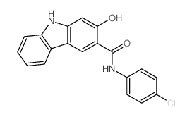 9H-Carbazole-3-carboxamide,N-(4-chlorophenyl)-2-hydroxy- Structure