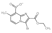 ethyl 3-bromo-7-methyl-8-nitroimidazo[1,2-a]pyridine-2-carboxylate结构式