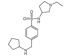 4-[(cyclopentylamino)methyl]-N-(1-ethylpyrrolidin-3-yl)benzenesulfonamide Structure