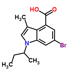 (S)-6-bromo-1-(sec-butyl)-3-methyl-1H-indole-4-carboxylic acid Structure