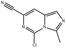 5-Chloro-3-methyl-imidazo[1,5-c]pyrimidine-7-carbonitrile结构式