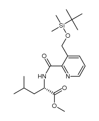 (S)-methyl 2-(3-(((tert-butyldimethylsilyl)oxy)methyl)picolinamido)-4-methylpentanoate结构式