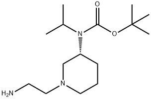 [(R)-1-(2-Amino-ethyl)-piperidin-3-yl]-isopropyl-carbamic acid tert-butyl ester Structure