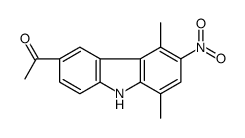 1-(5,8-dimethyl-6-nitro-9H-carbazol-3-yl)ethanone Structure