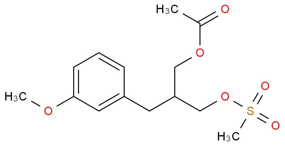 [2-[(3-Methoxyphenyl)methyl]-3-methylsulfonyloxypropyl] acetate结构式