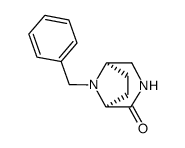 (1S,5R)-(+)-8-Benzyl-3,8-diazabicyclo(3.2.1)octan-2-one Structure