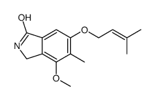 4-methoxy-5-methyl-6-(3-methylbut-2-enoxy)-2,3-dihydroisoindol-1-one结构式