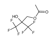 3,3,3-trifluoro-2-hydroxy-2-(trifluoromethyl)propyl acetate Structure