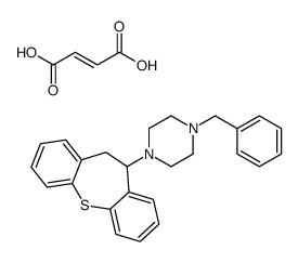 1-benzyl-4-(5,6-dihydrobenzo[b][1]benzothiepin-5-yl)piperazine,(E)-but-2-enedioic acid Structure