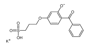 potassium 3-(4-benzoyl-3-hydroxyphenoxy)propanesulphonate结构式