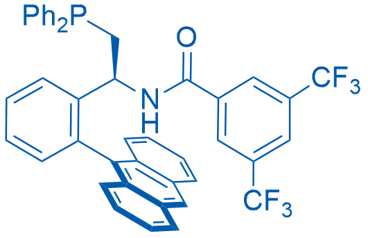 (S)-N-(1-(2-(Anthracen-9-yl)phenyl)-2-(diphenylphosphanyl)ethyl)-3,5-bis(trifluoromethyl)benzamide structure