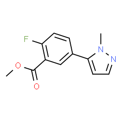 Methyl 2-Fluoro-5-(1-methyl-5-pyrazolyl)benzoate Structure