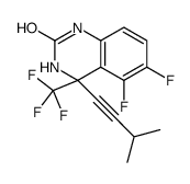 5,6-difluoro-4-(3-methylbut-1-ynyl)-4-(trifluoromethyl)-1,3-dihydroquinazolin-2-one结构式