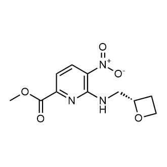 Methyl(S)-5-nitro-6-((oxetan-2-ylmethyl)amino)picolinate structure