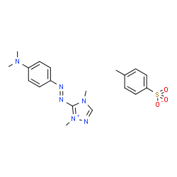 4-toluenesulfonate of 5-[[4-(dimethylamino)phenyl]azo]-1,4-dimethyl-4H-1,2,4-triazolium结构式