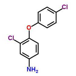 3-氯-4-(4-氯苯氧基)苯胺结构式