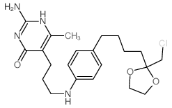 4(3H)-Pyrimidinone,2-amino-5-[3-[[4-[4-[2-(chloromethyl)-1,3-dioxolan-2-yl]butyl]phenyl]amino]propyl]-6-methyl- picture